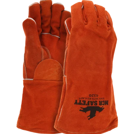 Guante de Cuero Premium Rojo para Soldadura 4320 – MCR Safety