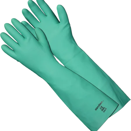Guante de Nitrilo Verde Reutilizable 18" Nitri-Chem™ 5350 – MCR Safety
