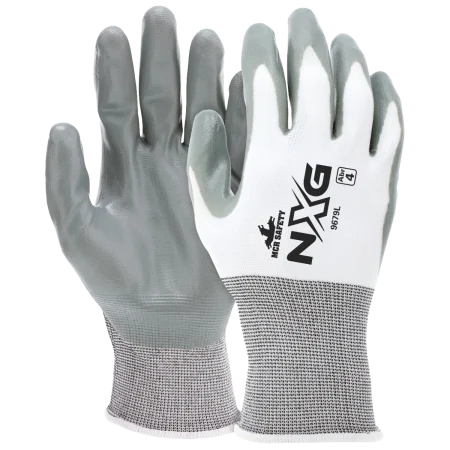 Guante NXG® de Nylon con Palma Recubierta de Nitrilo Gris – MCR Safety 9679